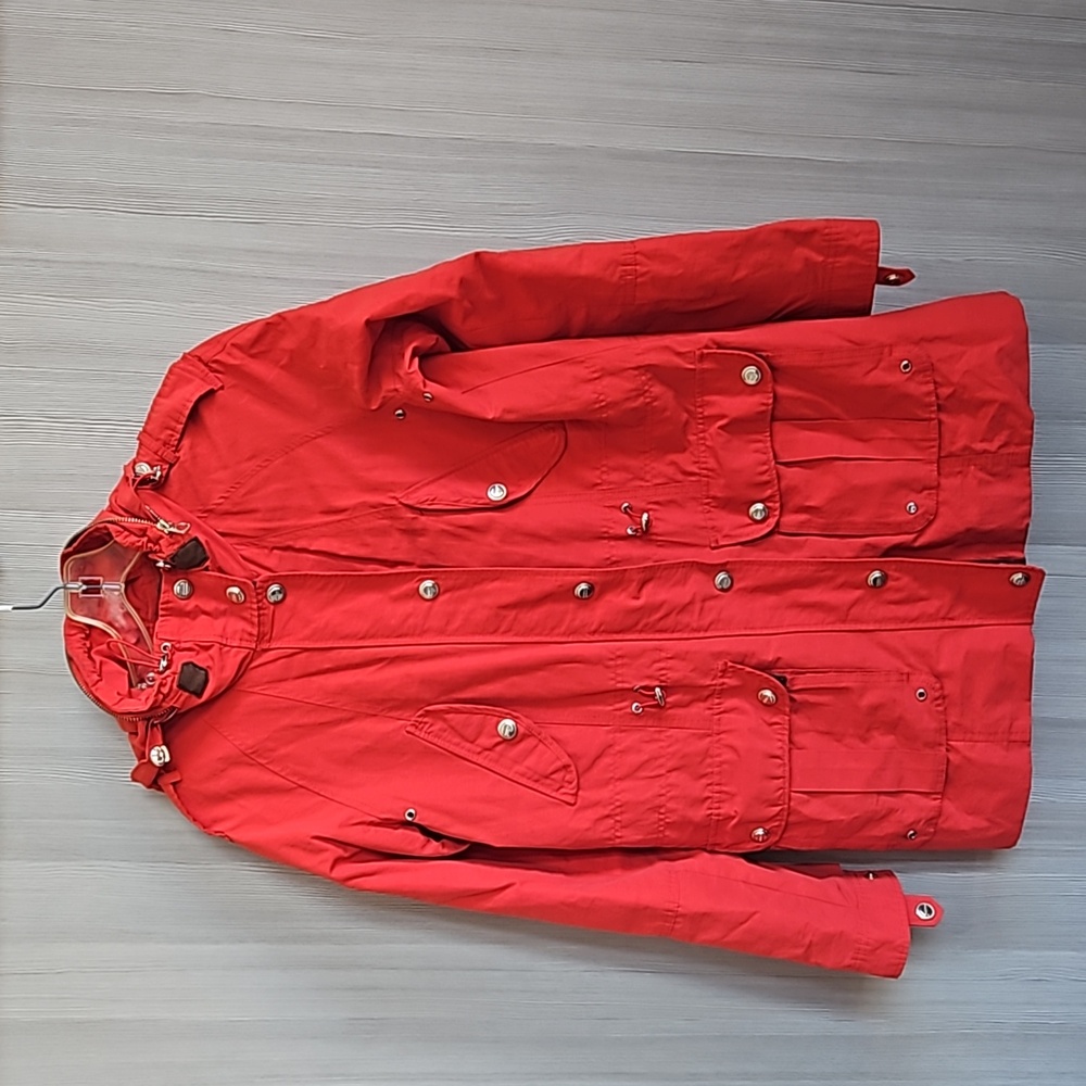 Point Zero Water-Resistant Jacket with Tropical Lining - Red, Size Medium